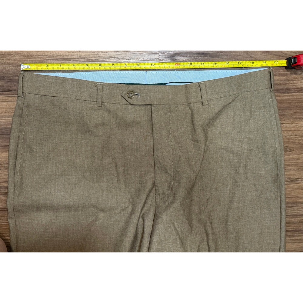 VTG Brooks Brothers Country Club Madison Saxon Wool Dress Pants Tan Sz 39x34 - Picture 4 of 11